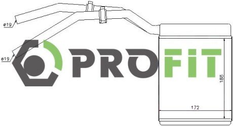 Радиатор печки (отопителя) profit 17600097