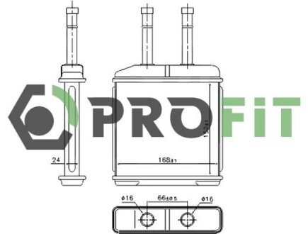 Радіатор пічки (опалювача) profit 17600105 на Мерседес SLK-Class