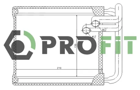 Радіатор пічки PROFIT 17600140 Hyundai I30