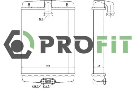 Радіатор пічки PROFIT 17600300 Мерседес SLK-Class