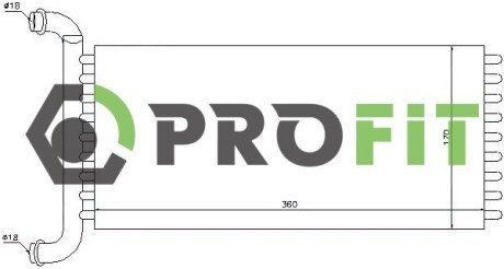 Радіатор пічки (опалювача) profit 17600306
