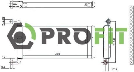 Радиатор печки (отопителя) profit 17600307