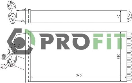 Радиатор печки (отопителя) profit 1760-0309