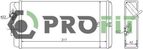 Радіатор пічки (опалювача) profit 17600310