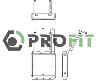 Радіатор пічки (опалювача) profit 1760-0373 на Опель Вектра а