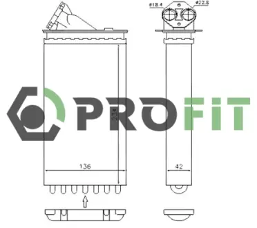 Радіатор пічки PROFIT 17600374