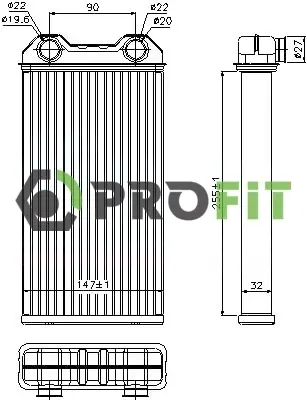 Радіатор пічки PROFIT 17600376