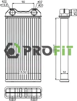 Радіатор пічки PROFIT 17600376