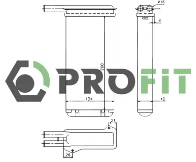 Радіатор пічки PROFIT 17600431
