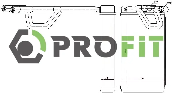 Радіатор пічки PROFIT 17600826