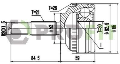 Шрус (граната) внутрішній-зовнішній profit 27101749