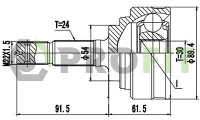 Шрус (граната) внутрішній-зовнішній profit 27103088