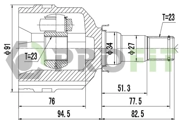 Шрус (граната) внутренний-наружный PROFIT 2810-2046