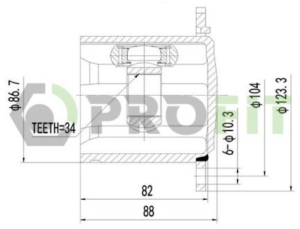 Шрус (граната) внутрішній-зовнішній profit 2810-2051