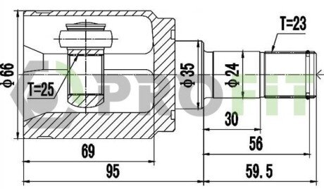 Шрус (граната) внутренний-наружный profit 28102063