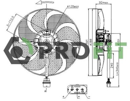 Вентилятор охолодження радіатора profit 1850-0019