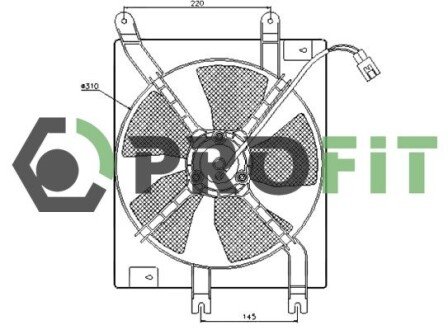 Вентилятор охлаждения радиатора profit 1850-0030