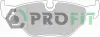 Задние тормозные колодки PROFIT 50000578