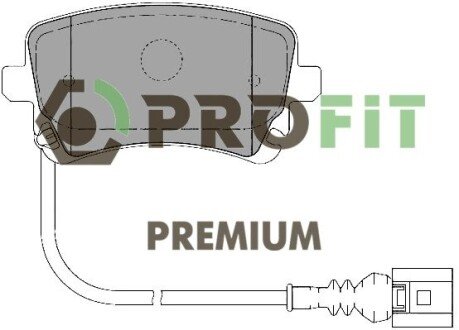 Задние тормозные колодки profit 5005-1644 на Фольксваген Transporter T6