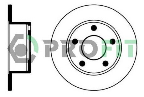 Задній гальмівний (тормозний) диск profit 5010-0321