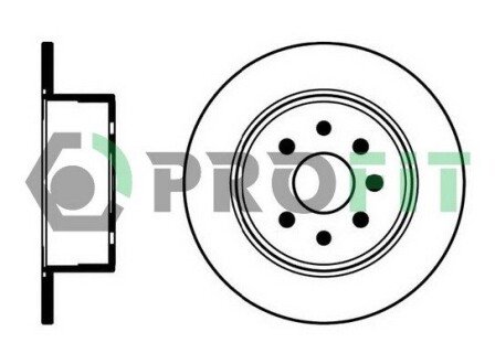 Задній гальмівний (тормозний) диск profit 5010-0814