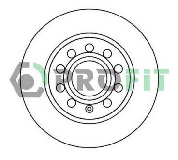 Задній гальмівний (тормозний) диск profit 50101224