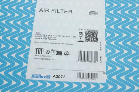 Фільтр повітряний purflux A3072