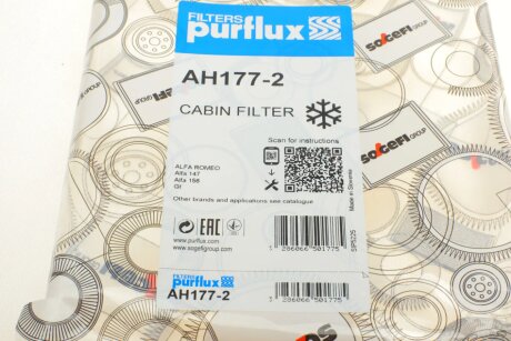 Фильтр салона purflux AH1772