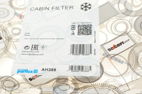 Фильтр салона purflux AH388