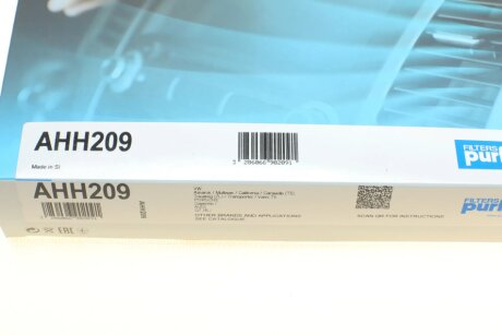 Фільтр салону purflux AHH209