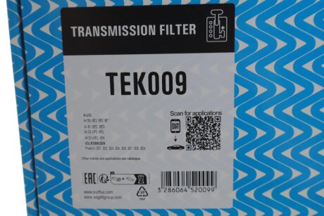 Фільтр АКПП Audi A4/A6/A8 02-11 / VW Phaeton 03-16 purflux TEK009