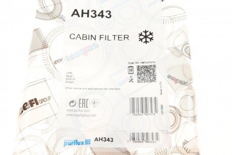 Фильтр салона purflux AH343