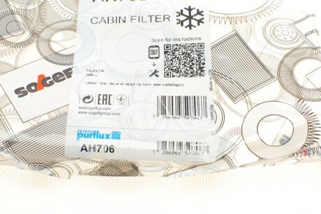 Фильтр салона purflux AH706