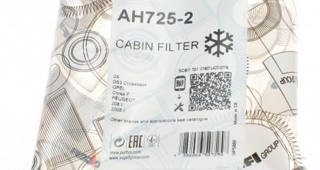 Фильтр салона purflux AH7252