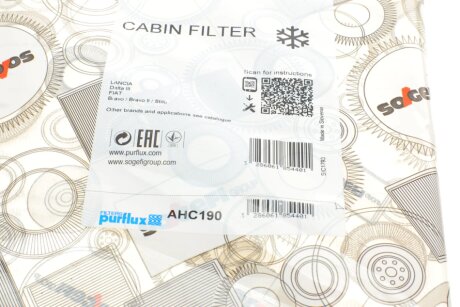 Фільтр салону purflux AHC190