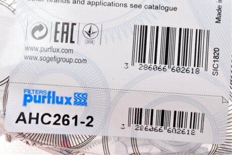 Фильтр салона purflux AHC2612
