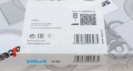Фильтр воздушный purflux A1397