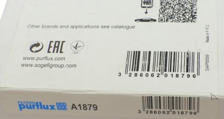 Фильтр воздушный purflux A1879