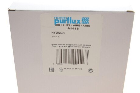 Фильтр воздуха Hyundai Atos 04- purflux A1418