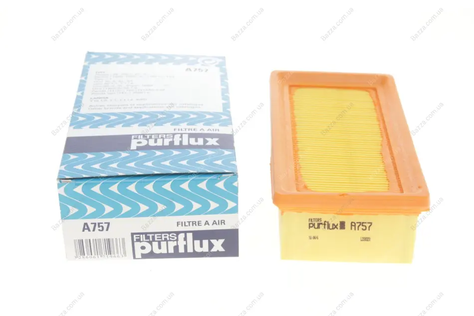 PURFLUX Фильтр воздушный вставка FIAT Panda, Uno LANCIA Y10 Purflux A757 (фото 1)