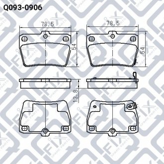 Задні тормозні (гальмівні) колодки q-FIX Q0930906