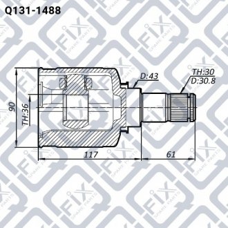 Шрус (граната) внутренний-наружный q-FIX Q1311488