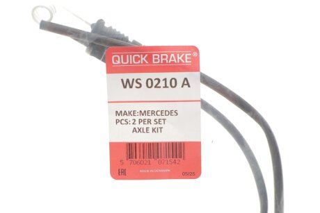 Датчик зносу,гальм.колодки quick Brake WS0210A
