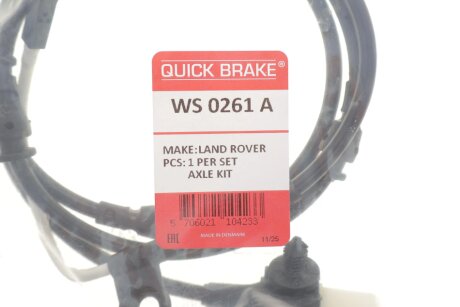 Датчик зносу,гальм.колодки quick Brake WS0261A
