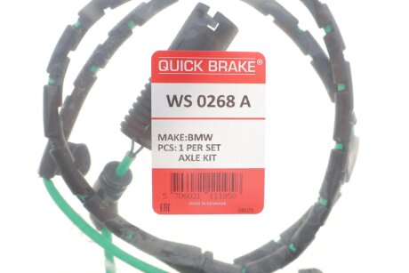 Датчик зносу,гальм.колодки quick Brake WS0268A
