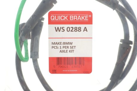 Датчик зносу,гальм.колодки quick Brake WS0288A