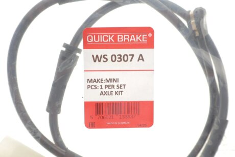 Датчик зносу,гальм.колодки quick Brake WS0307A