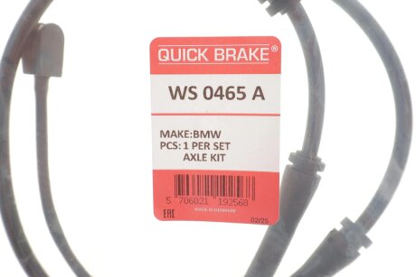 Датчик зносу,гальм.колодки quick Brake WS0465A