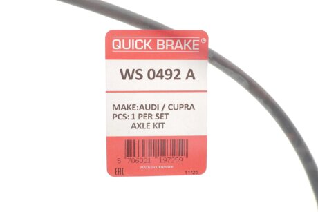Датчик зносу,гальм.колодки quick Brake WS0492A