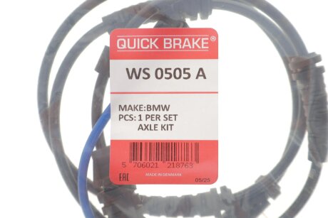 Датчик зносу,гальм.колодки quick Brake WS0505A
